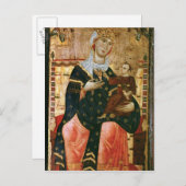 Begeisterte Madonna und Kind, c.1260 Postkarte (Vorne/Hinten)
