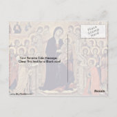 Begeisterte Madonna und Kind, Engel von Duccio Postkarte (Rückseite)