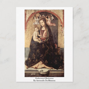 Begeisterte Madonna von Antonello Da Messina Postkarte