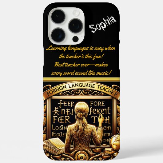 Begeisterter Fremdsprachenlehrer Case-Mate iPhone Hülle (Rückseite)