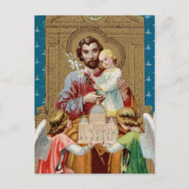 Begeisterter St. Joseph empfängt Vatikane Maquette Postkarte