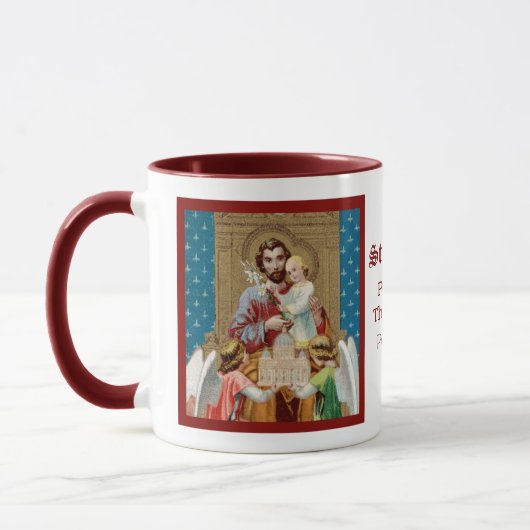Begeisterter St. Joseph empfängt Vatikane Maquette Tasse (Links)