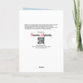 Begeisterter St. Joseph mit Kleinkind-Christkind Karte (Rückseite)