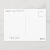 Begeisterter St. Joseph mit Kleinkind-Christkind Postkarte (Rückseite)