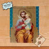 Begeisterter St. Joseph mit Kleinkind-Christkind Puzzle