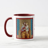 Begeisterter St. Joseph mit Kleinkind-Christkind Tasse (Links)