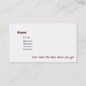 Begeisterung bereits! Siegelpergament-persönliche Visitenkarte (Rückseite)