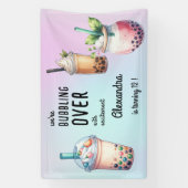 Begeisterung für den Geburtstag des Bobba-Tees Banner (Vertikal)