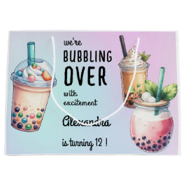 Begeisterung für den Geburtstag des Bobba-Tees Große Geschenktüte