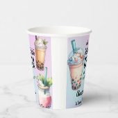 Begeisterung für den Geburtstag des Bobba-Tees Pappbecher (Rechts)