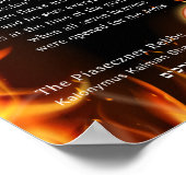 Begeisterung Zitat von Piaseczner Rebbe Shapira Cl Poster (Ecke)