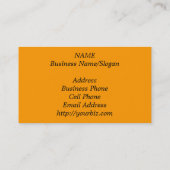 Begeisterungs-abstrakte Visitenkarte (Rückseite)