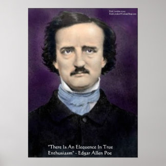 "Begeisterungs-" Zitat-Plakat Edgar Allen Poe Poster. "