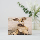 Beggar Bunny, Rabbit Anzug, Funny Postkarte (Stehend Vorderseite)
