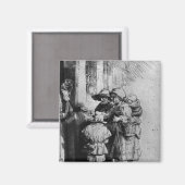 Beggars an der Tür eines Hauses, 1648 Magnet (Vorderseite/Rückseite)