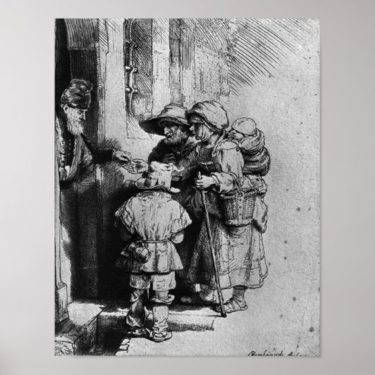 Beggars an der Tür eines Hauses, 1648 Poster (Vorne)