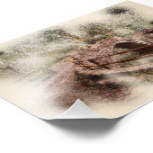 Beggars Bridge, Glaisdale - Watercolour Art Fotodruck (Ecke)