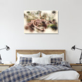 Beggars Bridge, Glaisdale - Watercolour Art Leinwanddruck (Insitu (Schlafzimmer))