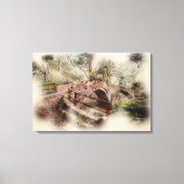 Beggars Bridge, Glaisdale - Watercolour Art Leinwanddruck (Vorderseite)