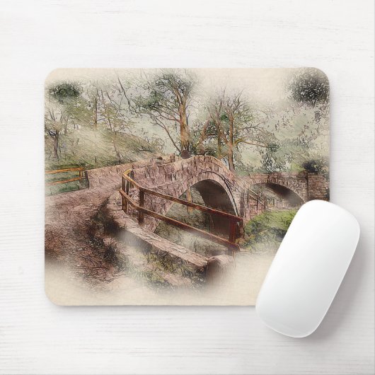 Beggars Bridge, Glaisdale - Watercolour Art Mousepad (Mit Mouse)