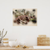 Beggars Bridge, Glaisdale - Watercolour Art Poster (Küche)