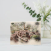 Beggars Bridge, Glaisdale - Watercolour Art Postkarte (Stehend Vorderseite)