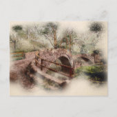Beggars Bridge, Glaisdale - Watercolour Art Postkarte (Vorderseite)