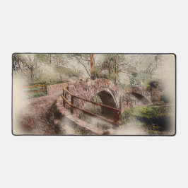 Beggars Bridge, Glaisdale - Watercolour Art Schreibtischunterlage