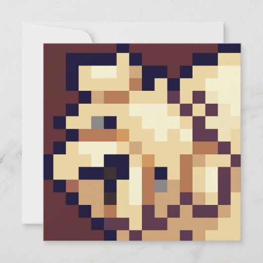 Begging puppy pixelart karte (Vorderseite)