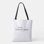 Begin Again Affirmation Tasche (Rückseite)