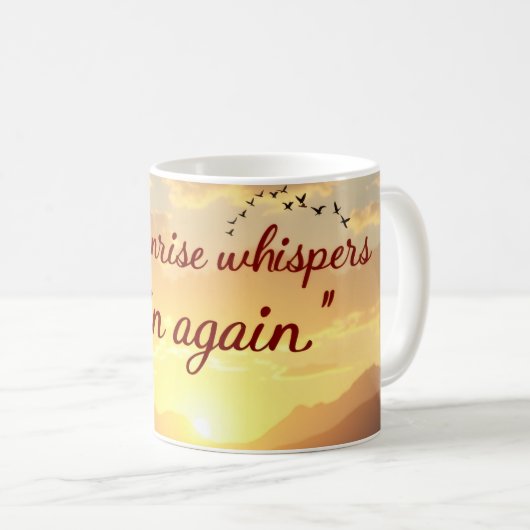 Begin Again Mug Kaffeetasse (VorderseiteRechts)