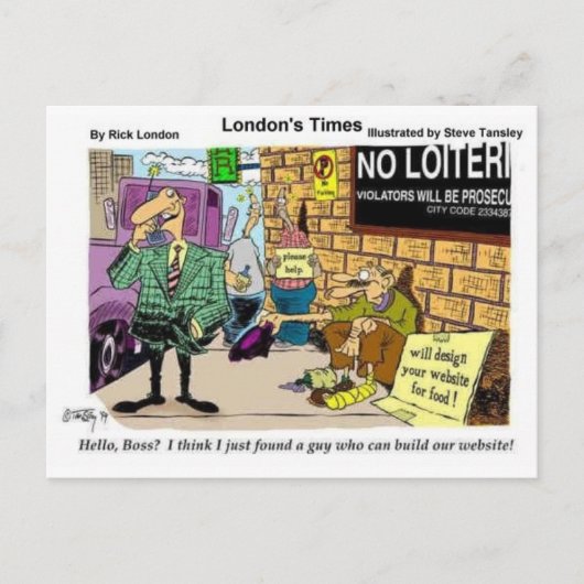 Beging 4 Web Design Funny Gifts & Sammlerstücke Postkarte (Vorderseite)