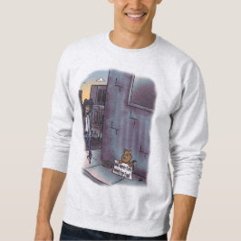 Beging Katzenasche Farbe Männer Sweatshirt