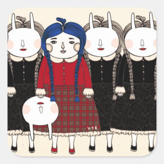 Beginn 2013 quadratischer aufkleber (Vorderseite)