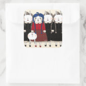 Beginn 2013 quadratischer aufkleber (Tasche)