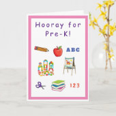 Beginn der Pre-K-Karte Karte (Gelbe Blume)