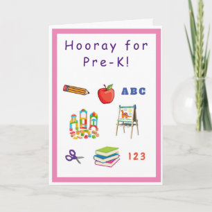 Beginn der Pre-K-Karte Karte