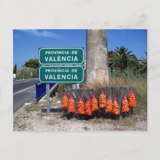 Beginn der Region Valencia. Postkarte