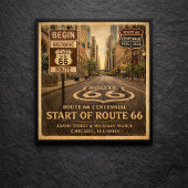 Beginn der Route 66 Chicago Illinois Centennial Poster