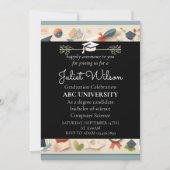 Beginn des Abschlusses der kühlen Uni Einladung (Vorderseite)