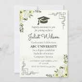 Beginn des Abschlusses der Uni Einladung (Vorderseite)