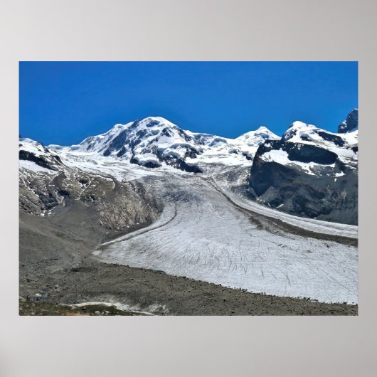 Beginn des Gornergrat-Gletschers Poster (Vorne)