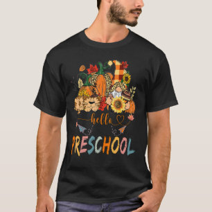Beginn des Herbstes Lehrer Sonnenblume Hallo P T-Shirt
