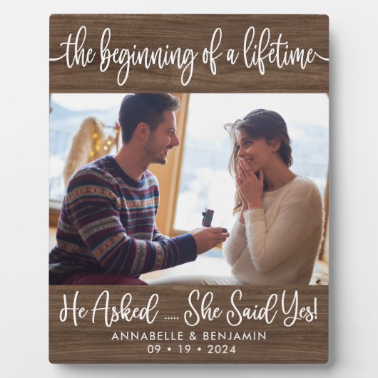 Beginn einer Verlobung des Fotos Fotoplatte (Vorderseite)