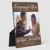 Beginn einer Verlobung des Fotos Fotoplatte (Seite)