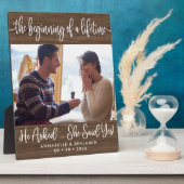 Beginn einer Verlobung des Fotos Fotoplatte (Seite)