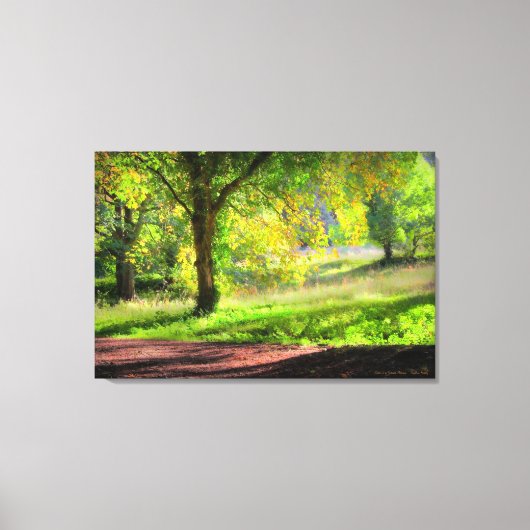 Beginn eines kornischen Herbstes - gepackte Leinwa Leinwanddruck (Vorderseite)