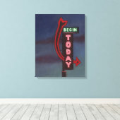 Beginn heute 2009 leinwanddruck (Insitu (Holzboden))