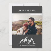 Beginn unseres Abenteuers Save the Date Einladung (Rückseite)