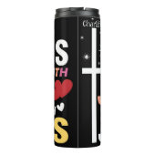 Beginne Bleibe Ende mit Jesus Thermosbecher (Rückseite)